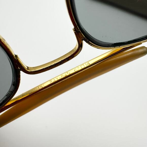 Vintage Ray Ban Bausch & Lomb 62mm Gold Frame Grey Lens Sunglasses Plus Case - Picture 6 of 13